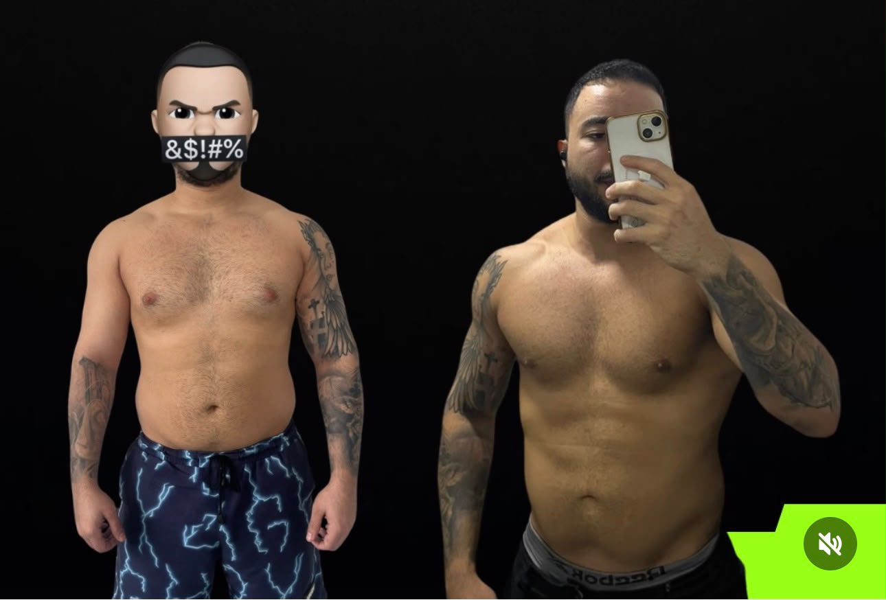 Resultado de aluno — Menos gordura, mais definição